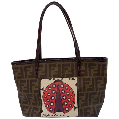 fendi lady bug tote|fendi canvas bag.